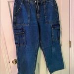 SheIn  Women’s High-rise Cargo Blue Jeans {PLUS SIZE} Photo 0