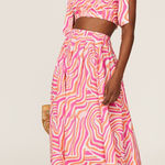 Solid & Striped  Lucy Zebra Print Midi Skirt Photo 0