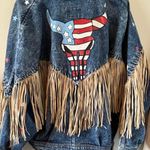 🤠Fringe Jean Jacket💃🏼~large Blue Photo 12