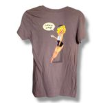 Taba Brew Tampa Ybor City I'll Keep You Up All Night Pin Up Girl Tee‎ Large Brown Photo 1