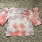Hurley  White/Pink/Purple Tie-Dye Long Sleeve Crop T-Shirt Size S Photo 4
