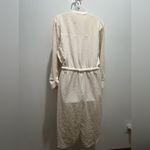 ZARA  Cream Textured Rope-Belt Tunic Dress Size L Photo 3