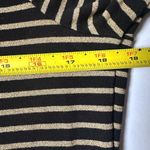 Ralph Lauren Women's Top Sz XL Striped Metallic Black Gold long sleeve Boat Neck Photo 6