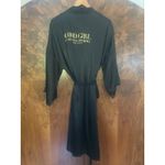 Carolina Herrera CAROLINA HERERRA Good Girl Satin Kimono Bath Robe Black Gold One Size Photo 2