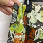 Requirements Vintage  green brown lined flowy zip a-line floral skirt ankle‎ 16 Photo 2