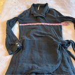 Free People black Lead On skort romper long sleeve wrap around size S Photo 10
