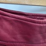 Walter Baker  Red Leather Pencil Midi Skirt Button Snap Fitted Women Size 4 Photo 5