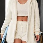 SheIn Solid Hooded Teddy Coat Photo 0