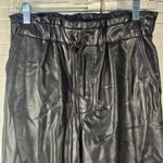 Abercrombie & Fitch Womens Black Faux Leather Jogger Style Pants Small Photo 2
