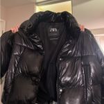 ZARA  Puffer Jacket Black Cropped Photo 0