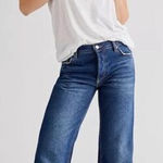 Free People NEW  paint‎ splatter raw hem cropped Maggie straight jeans, 31 Photo 0