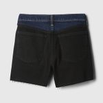 Gap  4" High Rise Girlfriend Denim‎ Shorts Raw Hem Blue Black Size 32 Photo 7