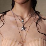 En Route Silver Starfish Necklace In Silver Photo 1