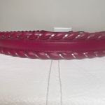 Justin  Magenta & Silver Braided Leather Belt Sz 32 Photo 4