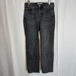 We The Free  Free People Size 28 Black Wash Raw Hem Jeans Cropped Ankle Jeans Photo 1