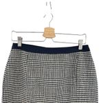 Boden British Tweed Pencil Skirt Houndstooth Plaid Navy Blue‎ Size US 6R Blue Photo 2