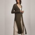 Pilcro  Gauzy Olive Green Duster Cardigan Sweater(Size Medium) Photo 1