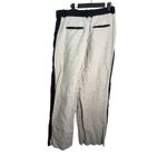 Reiss Luella Colorblock Linen Wide Leg Trousers Neutral Size 10 R Photo 8