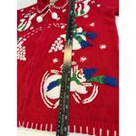 Heirloom Collectibles VTG Snowman Holiday Novelty Cardigan Teacher Red XMAS XL Photo 4