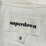 superdown White Coaret Faux Leather High Waist Slit Mini Straight Pencil Skirt S Photo 3