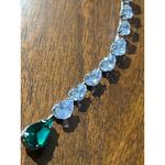 8 Other Reasons Emerald Drops Necklace in Silver New Womens Rhinestone Photo 3