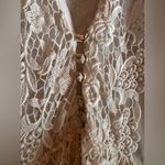 Vintage Felix Arbeo White Chiffon Lace Dress Romantic Long Sleeve 70s Small Photo 3