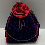 Chic Red and Purple Clutch with Chain Strap Photo 0