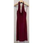 ASTR the Label Alanna Metal Buckle Detail Halter Neck Dress Size Medium Red Photo 11