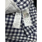 Cynthia Rowley Blue Linen Gingham Plaid Oversized Blazer Medium Photo 6