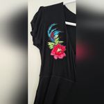 Desigual  Black Floral embroidered boho dress size medium Photo 5