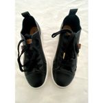 Musse & Cloud  Womens Black Leather Sneaker Size 8 Photo 1