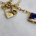 OL Sterling Forever Blue Crystal Vintage Casual Chic Chain Link Necklace Photo 1