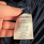 JONATHAN SIMKHAI | Silk Navy Blue Crossbar Romper Jumpsuit | Size Medium Photo 8