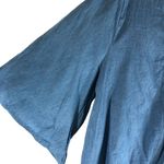 Velzera Womens Embroidered Boho Tunic Top Blue Chambray 100% Cotton 1XL Photo 1