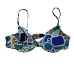 Beach Riot NWOT  Camilla Bikini Top Abstract Blue Print size XL Photo 2