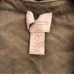 Chico's Chico’s Faux Suede Open Front Vest‎ Army Green 0 Photo 2