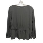 Loft Eyelet Peplum Blouse Long Sleeve Hunter Green Women’s Size Small Photo 6