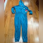 Juicy Couture NWT Juicy By  Jumpsuit peacock Velour Hooded Long Sleeve Zip Up L Photo 3