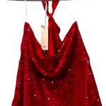 Grace Karin Grace Karen Hot Pink Sequenced Halter Top Size XL (NWOT) Photo 0