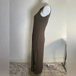 Talbots  Petites Maxi Brown Keyhole‎ Back Tank Dress Size P Small EUC! 0147 Photo 2