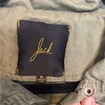 JACK  Military Jacket Army Green Full Zip Utility Pockets Size medium Photo 2