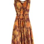 Ulla Johnson Valentina Braided Tie Belt Midi Dress in Red Topaz Size US 6 Photo 1