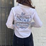 Free People Western country striped button-up blouse with Bejeweled embroidery / fits like a medium  Photo 1