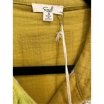 easel Size S Beige Gauze Plaid Mix Button Up Top Photo 8