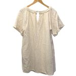 Aura Boho Square Neck Gauze Drop The Act Mini Dress Cream Medium Photo 2