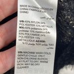 Chico's  Fuzzy Metallic‎ Sweater Sparkle Party Top Black Gold Size S Photo 4