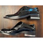 Barbara bui patented leather oxford dress shoes size 38 women's 8 metal inset Black Photo 3
