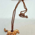 Western Copper Horse Stallion Pendant 32 Inch Necklace Brown Photo 0