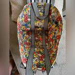 Rebecca Minkoff Large Reversible Fabric Fan Canvas Floral Tote Handbag Photo 4