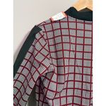 Wild Honey Women's Plaid Bomber Jacket Black Red White Zip Up Casual Size S Photo 3
